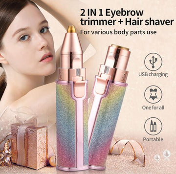 Sleek & Smart: 2 in 1 USB Charging Epilator Eyebrow Trimmer Shaver