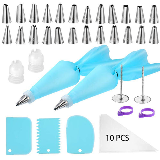 46-Piece Numbered Piping Nozzle Set: Complete Cake Decorating Kit with TPU Bag & Tools!