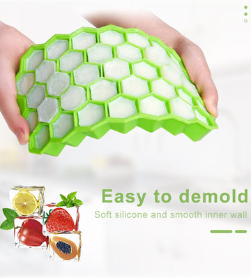 Chill in Style: 37-Grid Honeycomb Silicone Ice Cube Mold for Creative DIY Treats