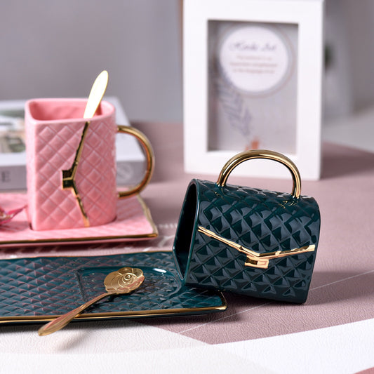 Transform Your Morning Routine with Our Luxurious Hand Bag Coffee Cup Set