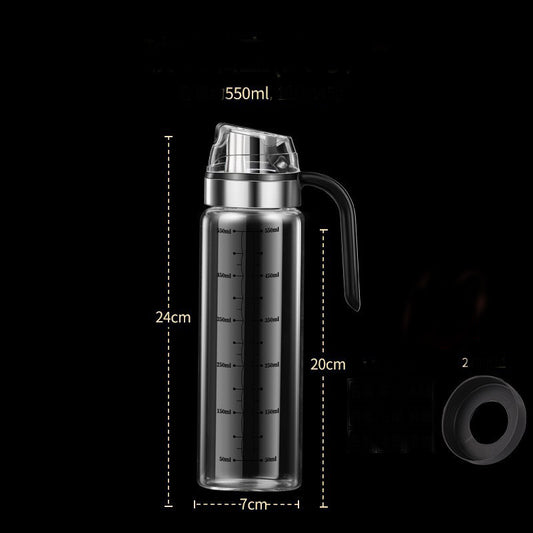 Automatically Opening Glass Oil Bottle