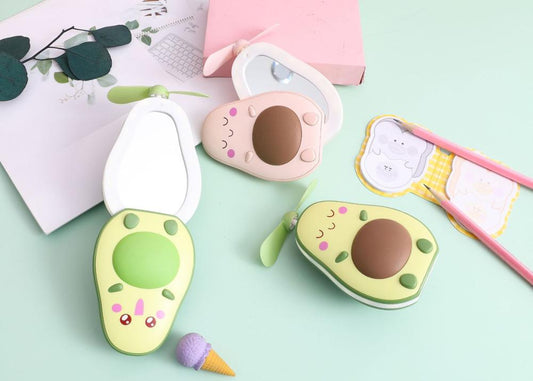 Avocado Multi-Function Lamp: Light, Fan, and Mirror in One