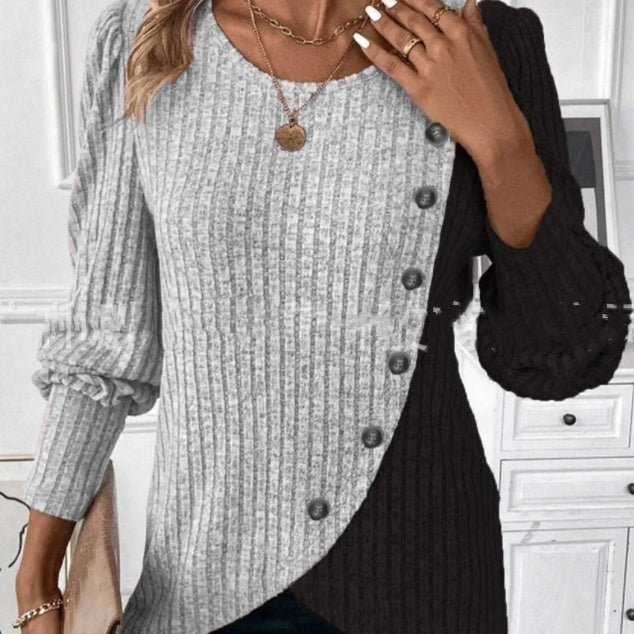 TwistKnit Asymmetrische Trui – Moderne Stijl, Gezellig Comfort