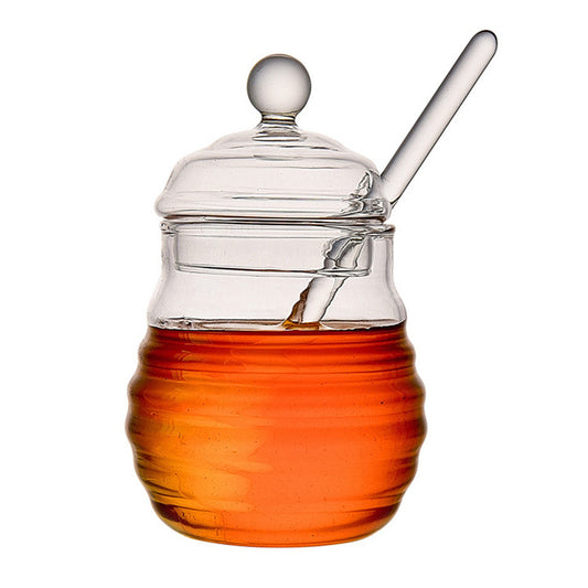 Creative Glass Honey Jar with Lid – Upgrade Your Kitchen