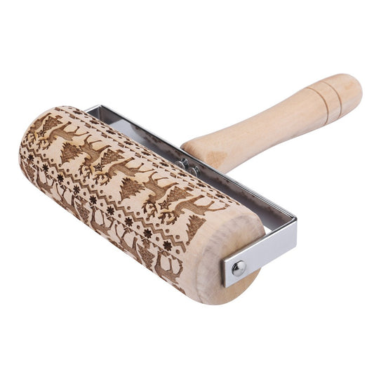 Christmas Embossing Rolling Pin