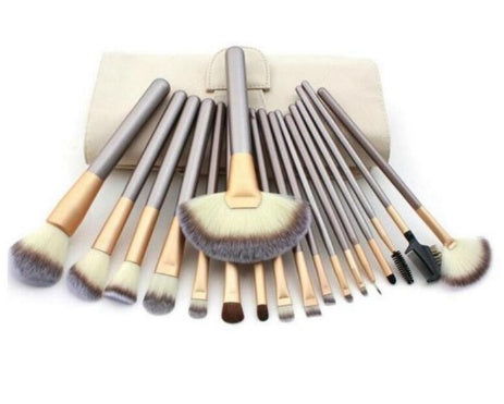 Luxurious Purple & Gold Toned Make-up Brush Set: Transform Your Beauty Routine