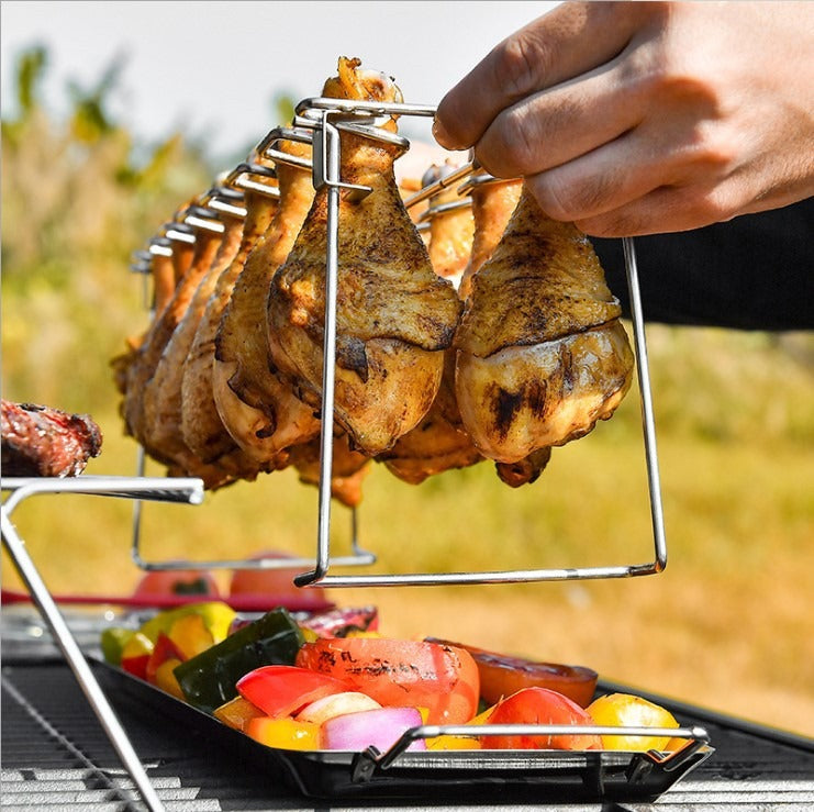 Grill Chicken Legs to Perfection with our Stainless Steel Chicken Leg Rack