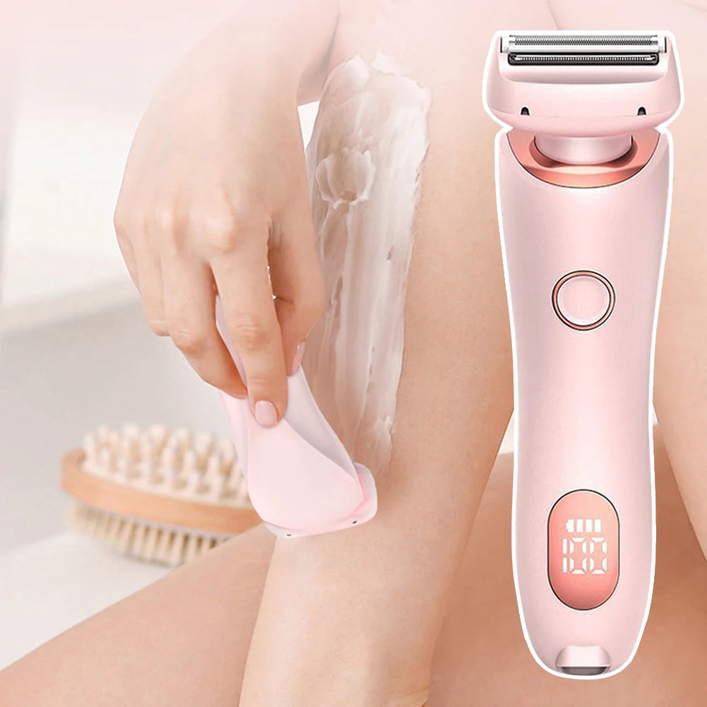 2 in 1 Electric Hair Remover for Women Epilator Bikini Trimmer Face Shavers Hair Razors for Underarms Legs Ladies Body Trimmer