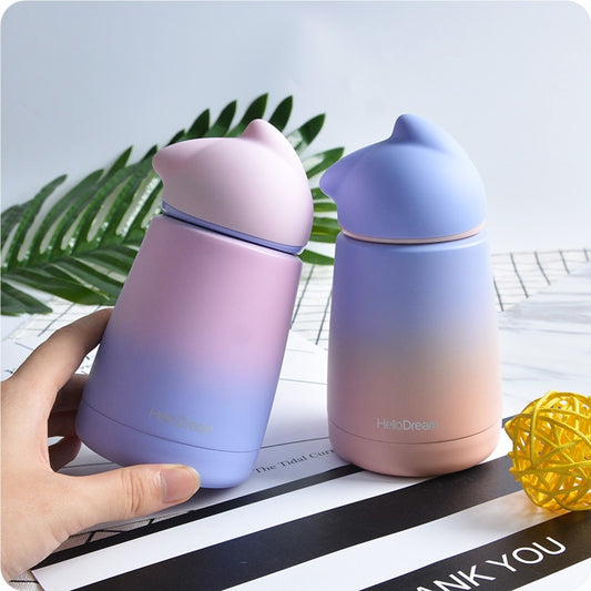 Cute Cat Stainless Steel Water Bottle - Hot or Cold