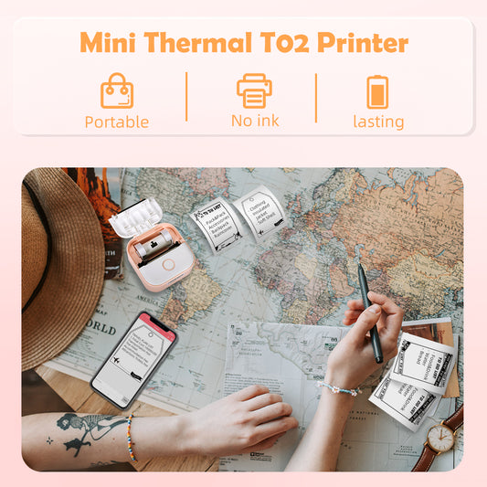 Phomemo T02 Mini Printer: Portable, Creative, and Easy-to-Use Thermal Printer