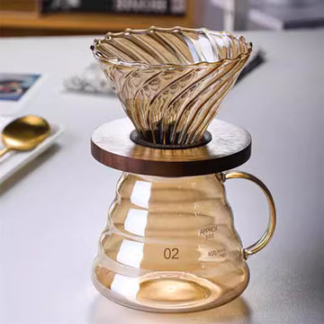 Brew with Elegance: Minimalist Japanese-Style Mini Coffee Pour Over Set