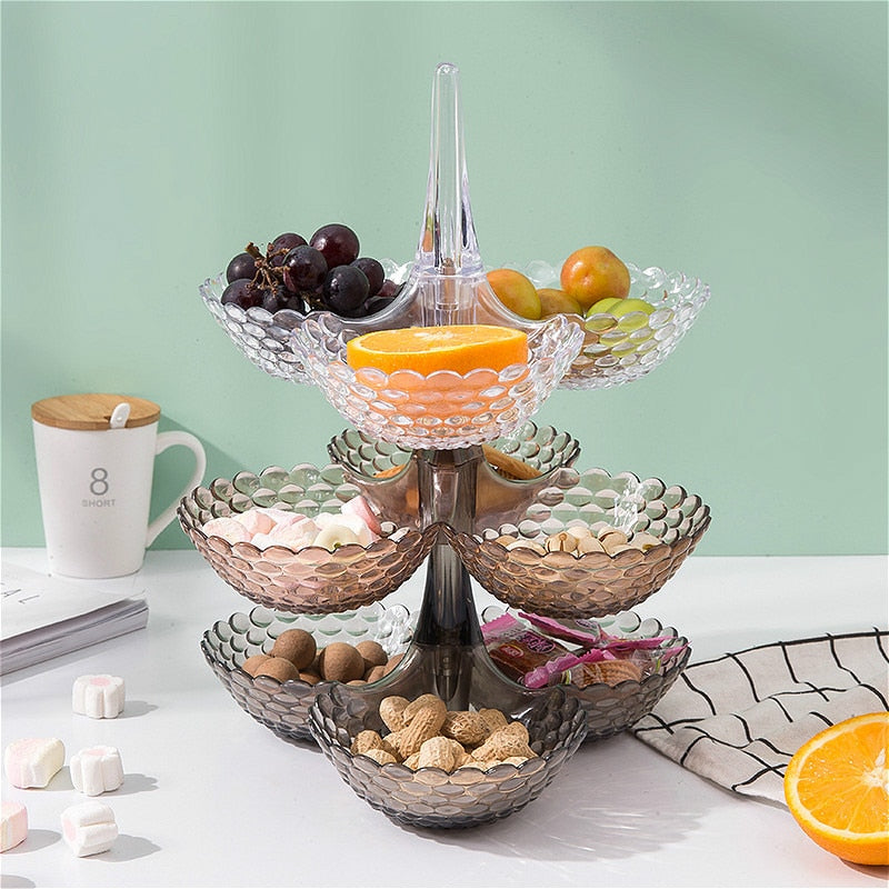Stacked European Storage Tray: Elegant Multi-Layer Organizer for Snacks and More