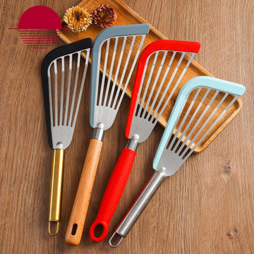 Master Your Kitchen with Our Sleek Silicone & Stainless Steel Fish Spatula