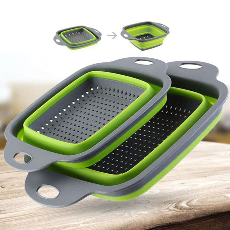 Upgrade Your Kitchen with Our Foldable Silicone Colander - Convenient and Collapsible