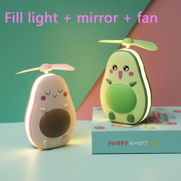 Avocado Multi-Function Lamp: Light, Fan, and Mirror in One