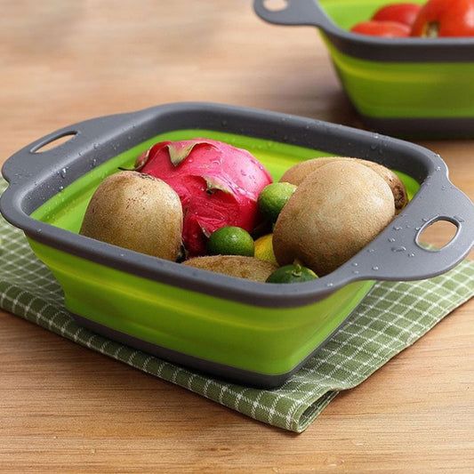 Upgrade Your Kitchen with Our Foldable Silicone Colander - Convenient and Collapsible