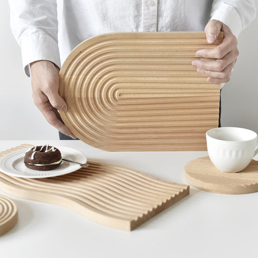 Elevate Your Dining Aesthetic: Solid Wood Cake & Dessert Tray