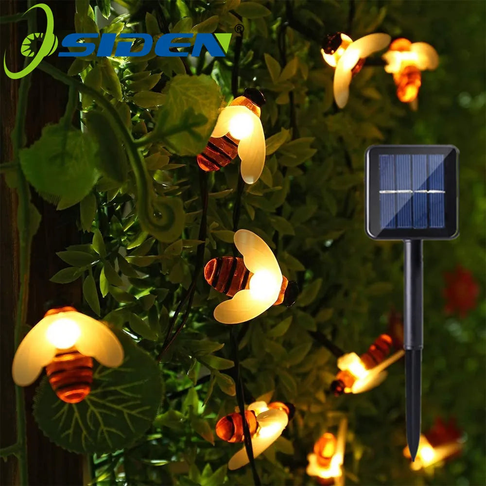 Solar-Powered Outdoor Christmas Lights for Festive Decor