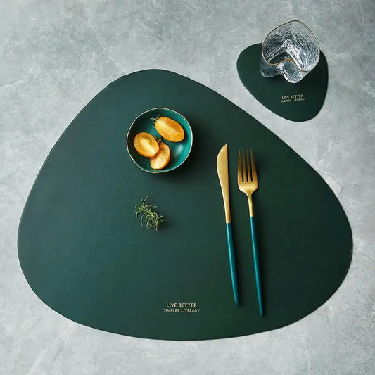Stylish PU Leather Placemats: Heat-Insulated & Non-Slip for Elegant Dining