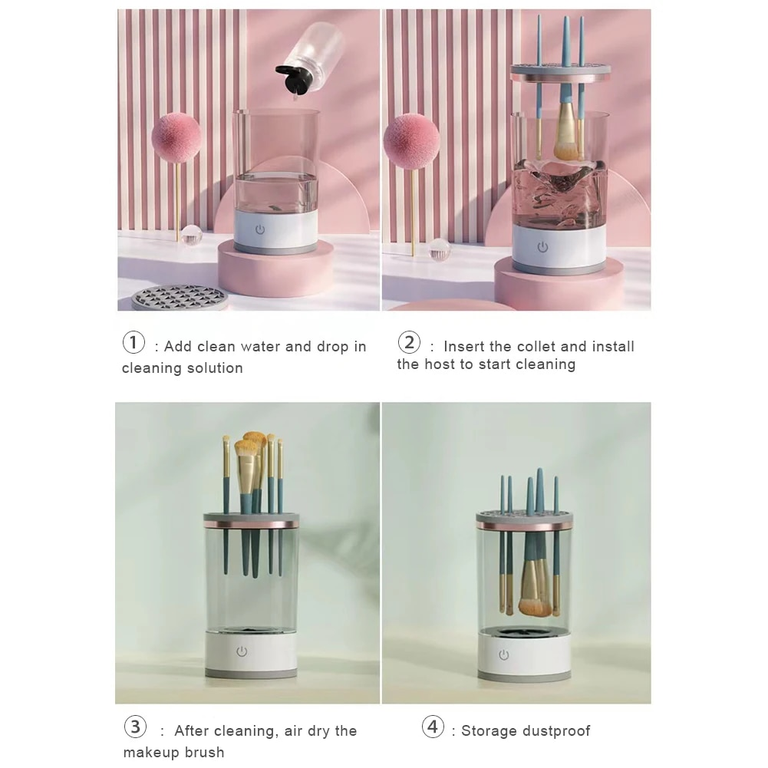 SwiftClean Makeup Brush Washer: Effortlessly Clean Your Makeup Brushes