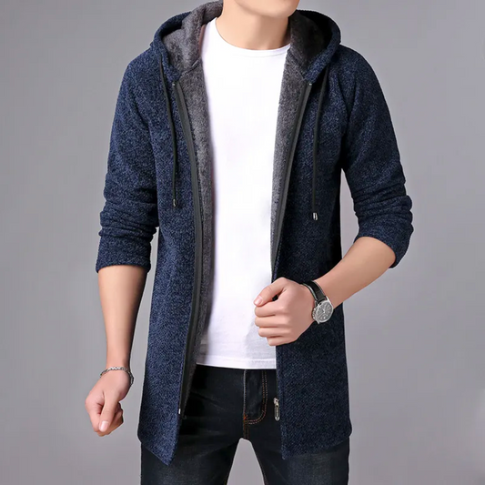 PureStyle - Casual Urban Fleece-Lined Zipper Hoodie