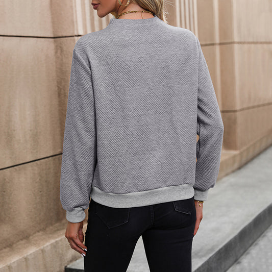 Buttoned Elegance Asymmetrical Sweater – Style with a Twist