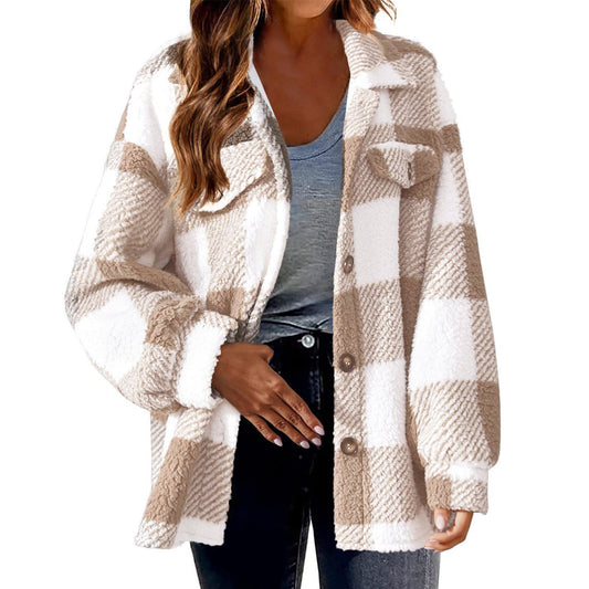 AutumnVibe Plaid Jacket – Effortless Style & Comfort